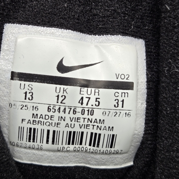 Nike Air Stepback 654476-010 Gray/Black Leather Basketball Shoes Men\'s Size 13 main image 6